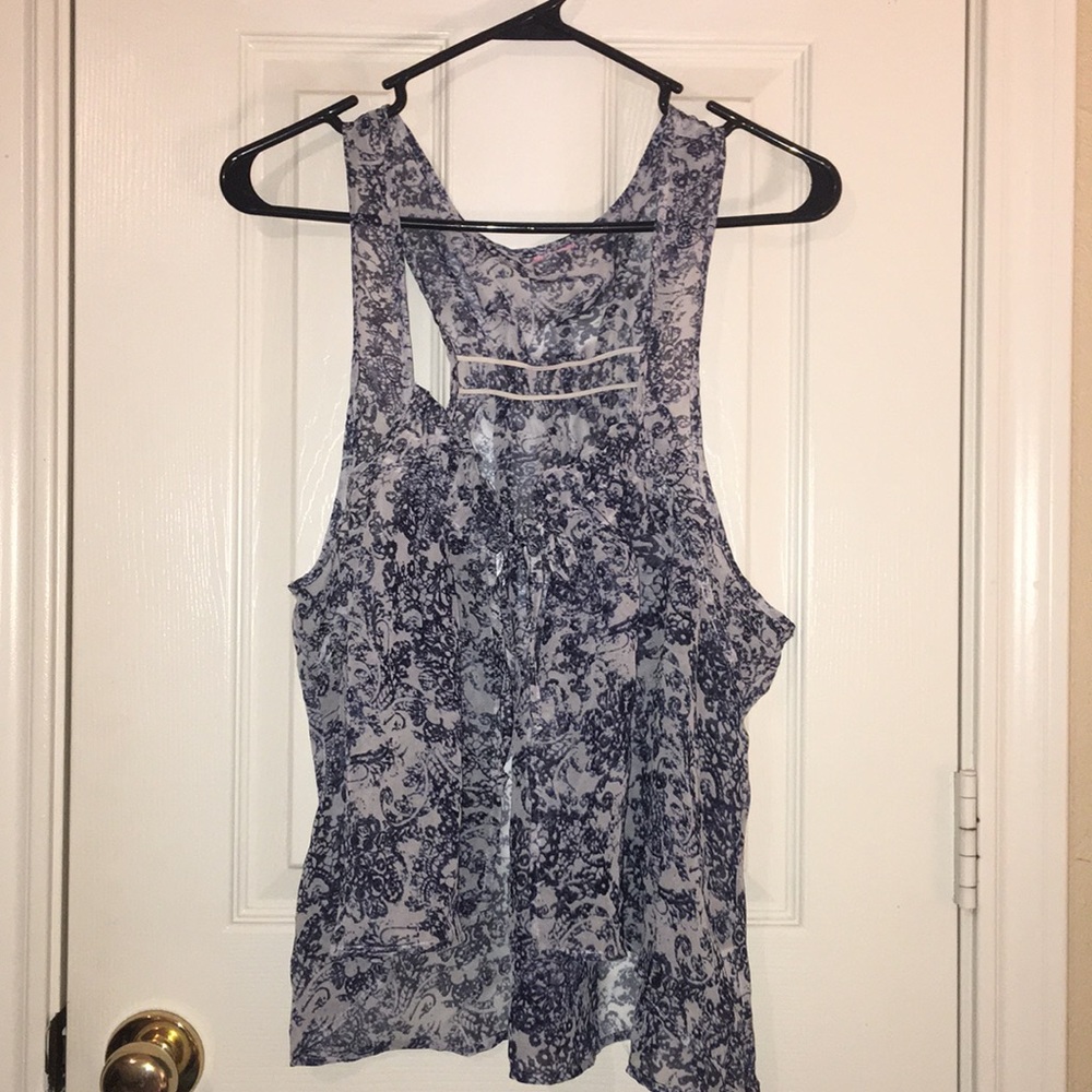 Split Front Tie Tank